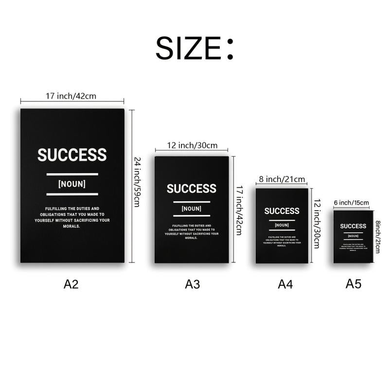 6pcs Inspirational Name Poster Wall Decoration No Frame Needed