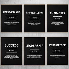 6pcs Inspirational Name Poster Wall Decoration No Frame Needed