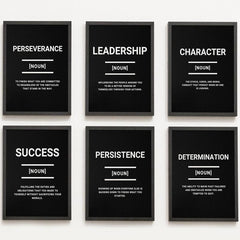 6pcs Inspirational Name Poster Wall Decoration No Frame Needed