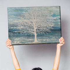 Framed Abstract Tree Canvas Art Poster 30x39 Cm