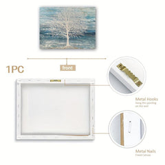Framed Abstract Tree Canvas Art Poster 30x39 Cm