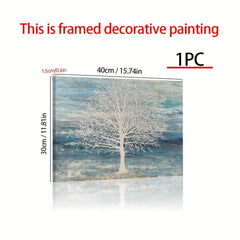 Framed Abstract Tree Canvas Art Poster 30x39 Cm