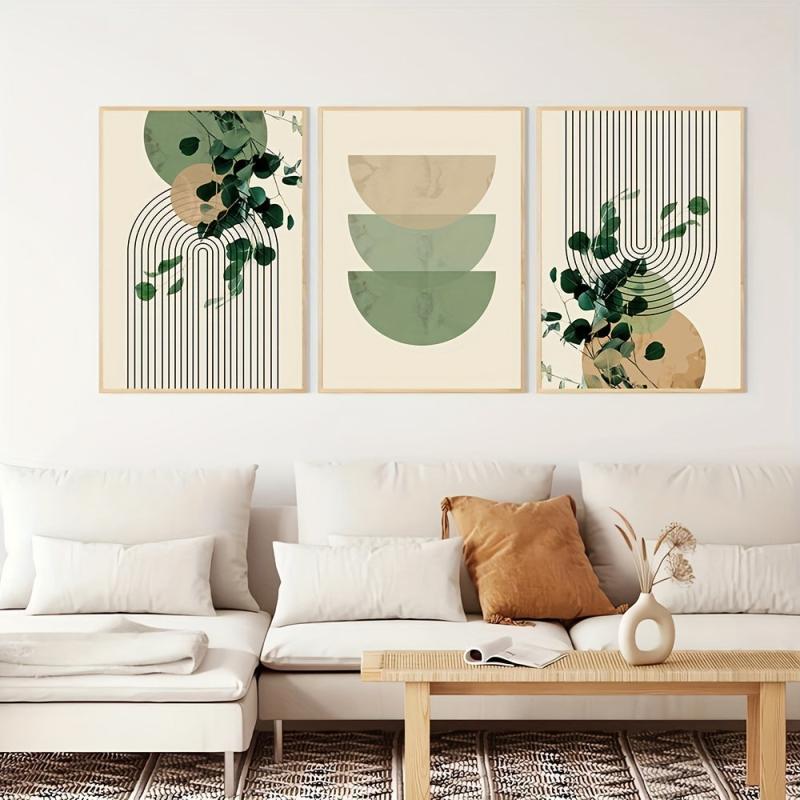 Green Plant Eucalyptus Leaf Canvas Print for Modern Wall Decor