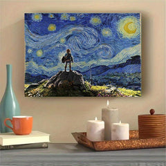 Abstract Starry Night Game Wall Poster Canvas Painting