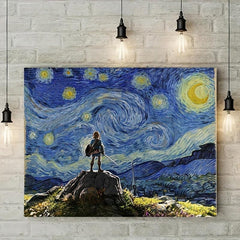 Abstract Starry Night Game Wall Poster Canvas Painting