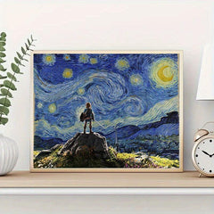 Abstract Starry Night Game Wall Poster Canvas Painting