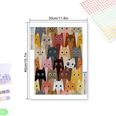 1pc Cat Sweet DIY Diamond Painting Kit Home Decor