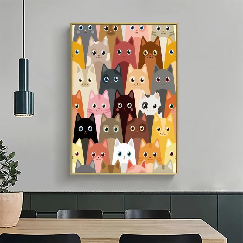 1pc Cat Sweet DIY Diamond Painting Kit Home Decor