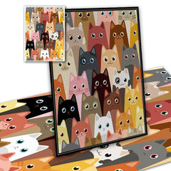 1pc Cat Sweet DIY Diamond Painting Kit Home Decor
