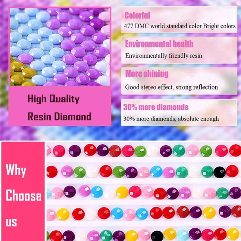 DIY 5D Diamond Painting Tree Life Kit Full Drill Round Paint With Diamond