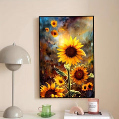 Modern Sunflower Canvas Wall Art
