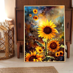 Modern Sunflower Canvas Wall Art