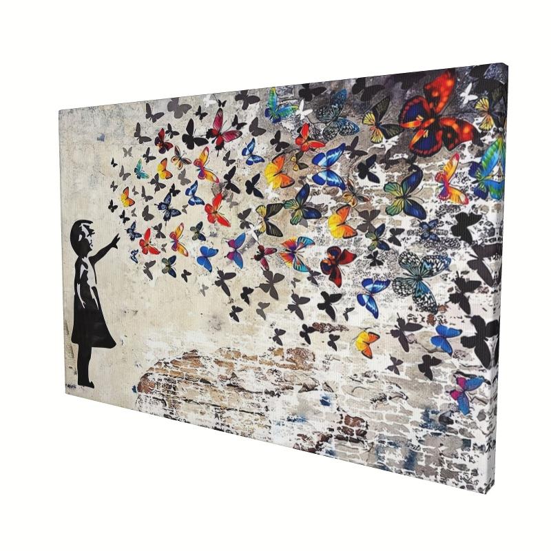 Framed Graffiti Art Canvas Painting Urban Street Painting On Canvas Wall Art