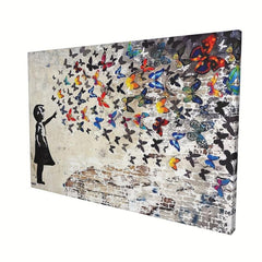 Framed Graffiti Art Canvas Painting Urban Street Painting On Canvas Wall Art