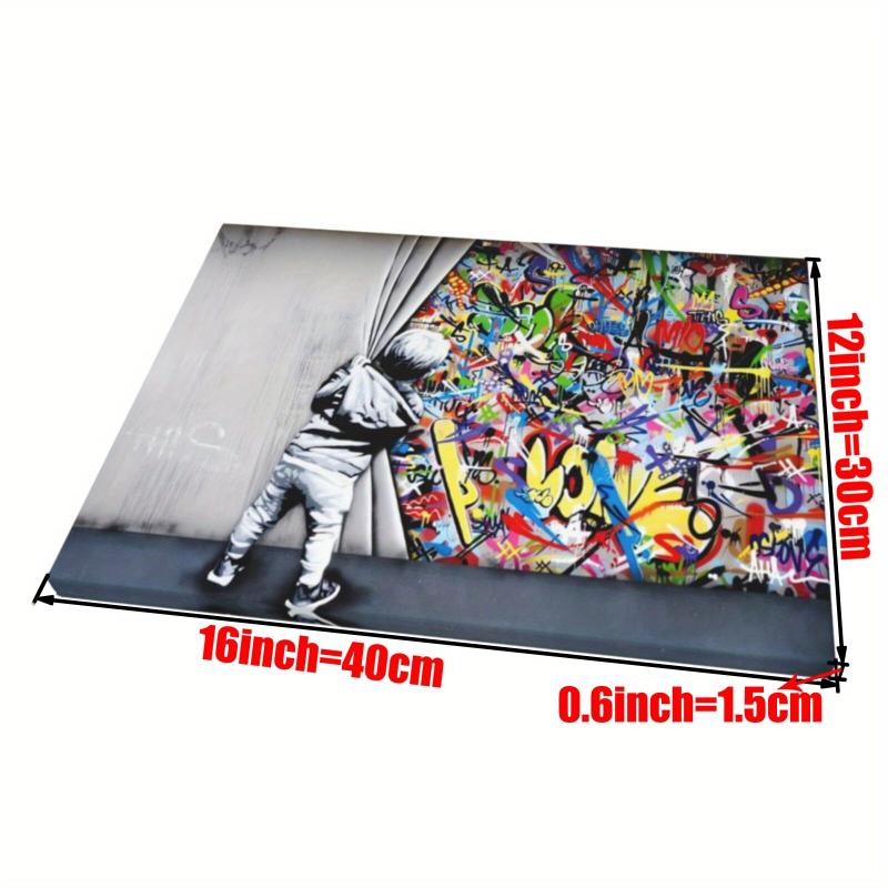 Framed Graffiti Art Canvas Painting Urban Street Painting On Canvas Wall Art