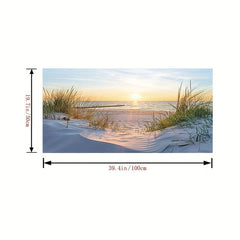 Sun Beach Grass Ocean Landscape Canvas Painting