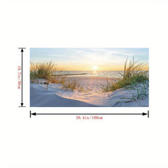 Sun Beach Grass Ocean Landscape Canvas Painting
