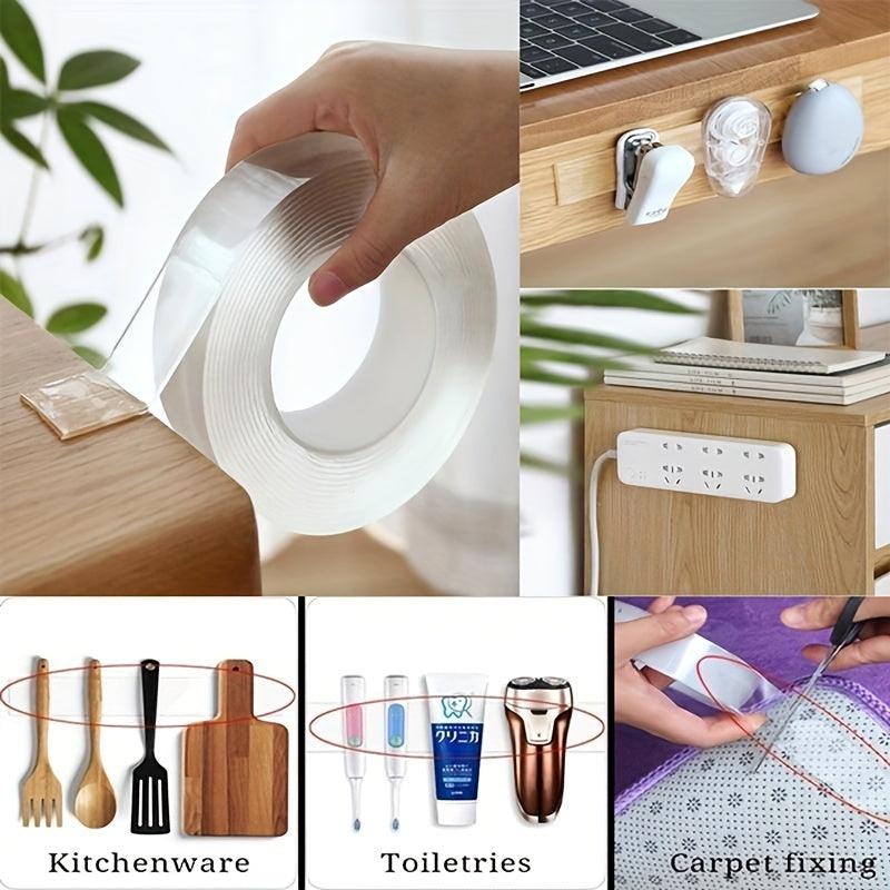 Strong Transparent Nano Tape Washable Reusable Double-sided Adhesive