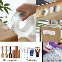 Strong Transparent Nano Tape Washable Reusable Double-sided Adhesive