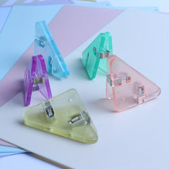 10pcs Triangle Clip Bill Clip Binder Clip for Desk Storage Shelf
