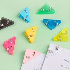 10pcs Triangle Clip Bill Clip Binder Clip for Desk Storage Shelf