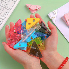 10pcs Triangle Clip Bill Clip Binder Clip for Desk Storage Shelf