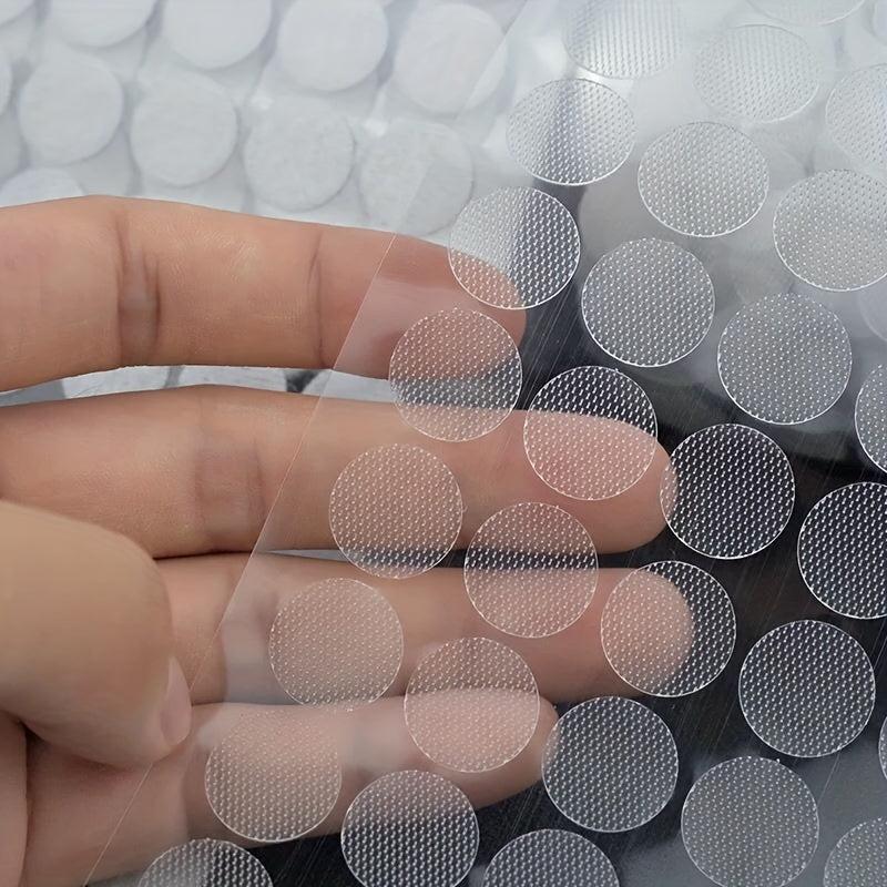 100 Pairs Self Adhesive Dots Transparent Fastener Tape 10-25mm