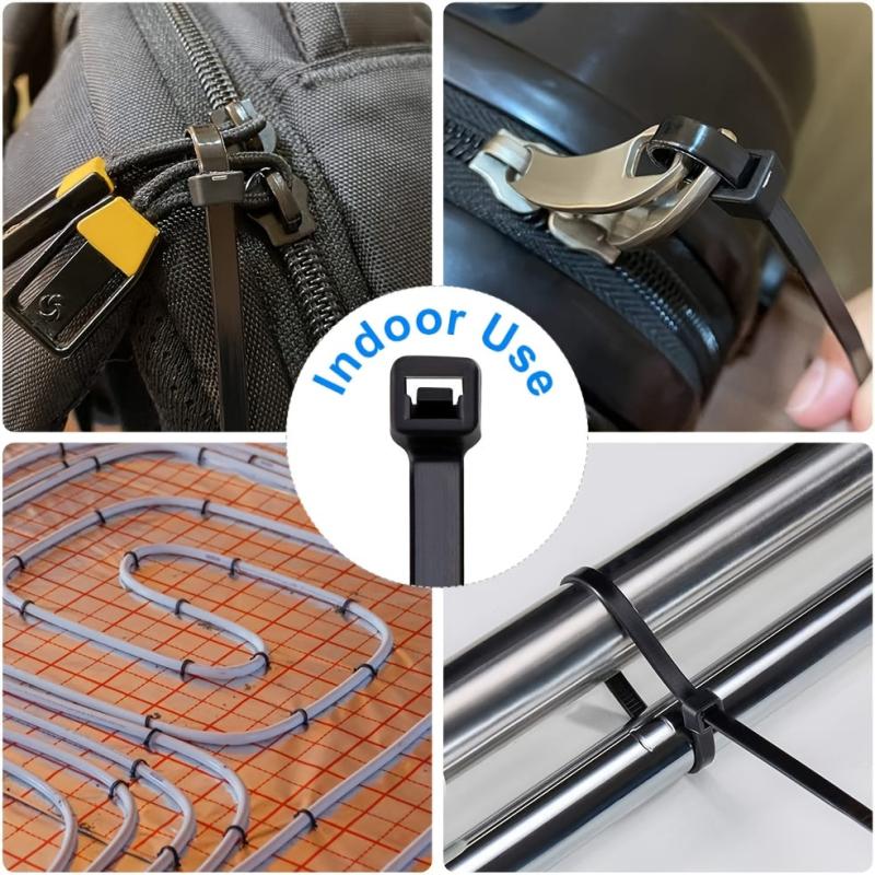 200pcs Heavy Duty Zip Ties Self Locking Nylon for Indoor & Outdoor Use
