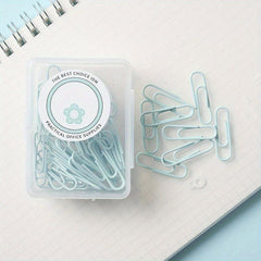 50pcs Macaron Paper Clips in Creative Box - Office & School Supplies