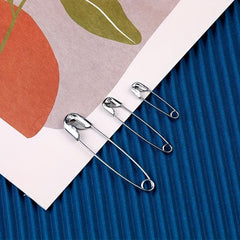 250 Packs Safety Pins By Luxurecourt - 4 Assorted Sizes Silver Pins Bulk