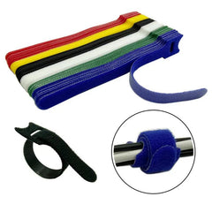 60pcs Self Adhesive Nylon Tie T Type Cable Ties for Power & Data Cables