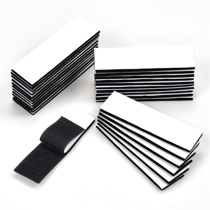 20pcs Hook And Loop Strips Double Sided Tape Heavy Duty Mounting Strips
