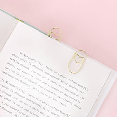 50pcs Heart Paper Clips Small Mini Paperclips Tiny Clips