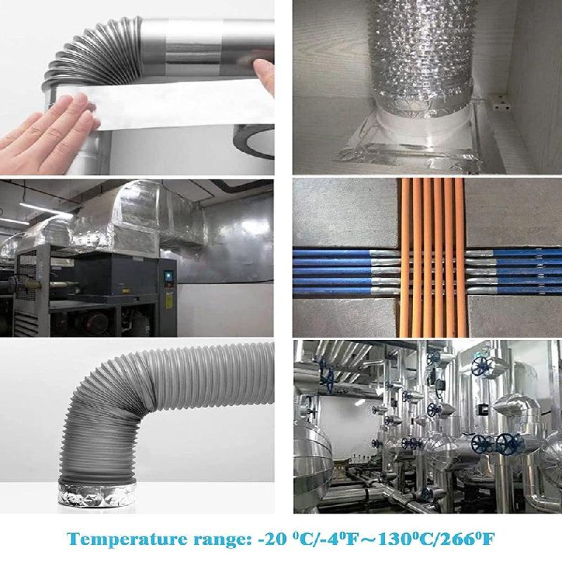 10m Aluminum Foil Tape HVAC Seal Repair Adhesive Heavy Duty Metal Pipe Tape