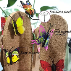 20pcs 3D Simulated Butterfly Push Pin Creative Decorative Flower Cork Board Pin