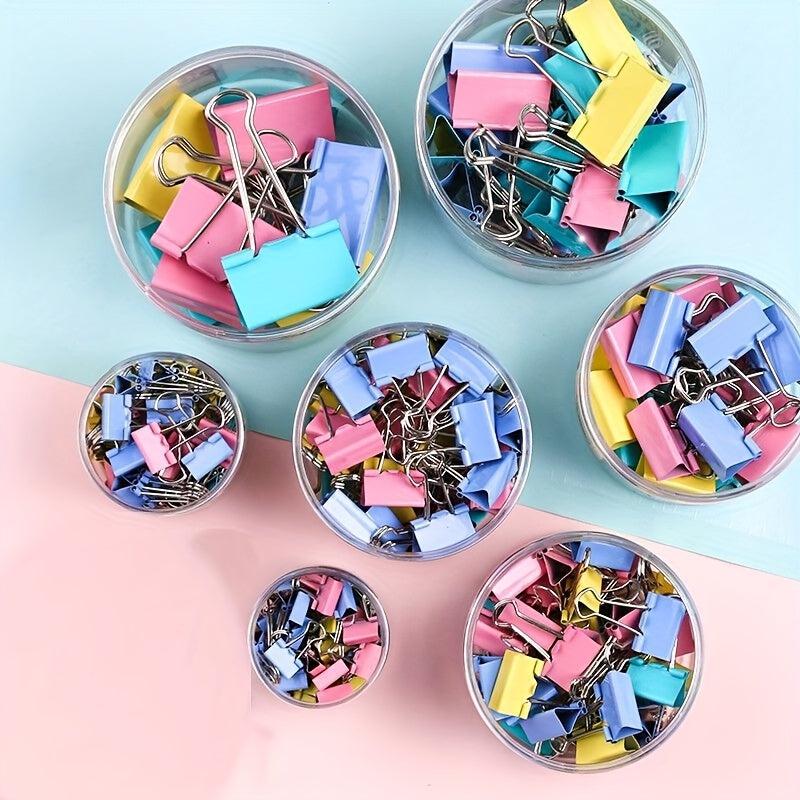 20pcs Mixed Size Dovetail Clip Folder Test Paper Book Clip Stationery Office