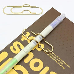 6pcs Paper Clips Metal Pen Holders Pin Clip