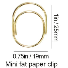 60pcs 25mm Paper Clips Mini Metal Paper Clip for Planners & Office Supplies