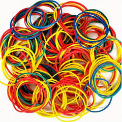 Colored Rubber Bands 38mm Dia. 100-200 Pcs Office School Elastic Bands