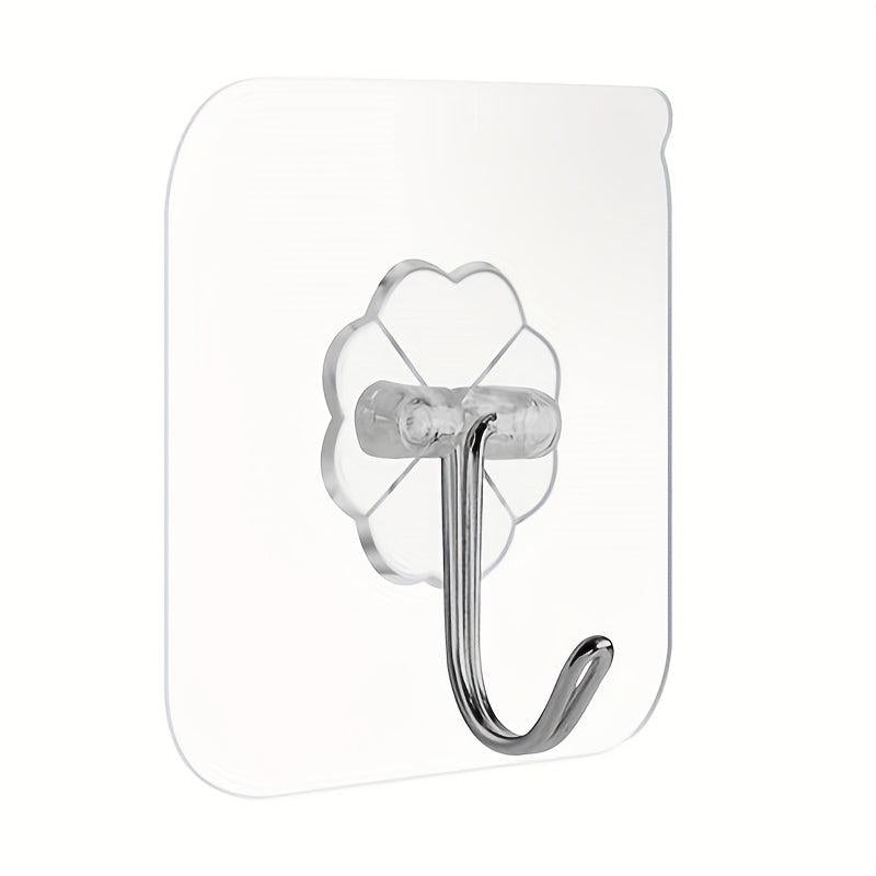 40 Adhesive Hooks Heavy Duty Practical Wall Hanging Transparent Seamless Hooks