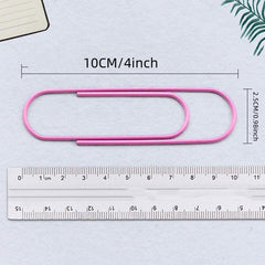 12 Pack Jumbo Coated Paper Clips 100mm Extra Large Paperclips