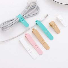 Silicone Strap Anti-loss Earphone Storage Soft Tape Wire Organizer