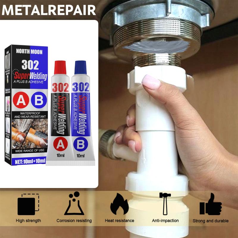 AB Casting Repair Agent Welding Glue - Fill Cracks, Quick Drying