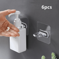 4pcs Wall Mounted Round Hooks Storage Rack Kitchen Bathroom Ring Hanger