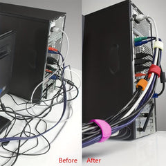 50pcs Reusable Cable Ties Organizer for Laptop PC TV 17 78cm