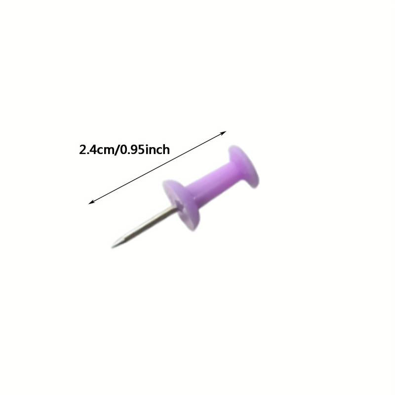 100pcs Purple Push Pins Bulletin Board Thumb Tacks Wall Corkboard Map Calendar
