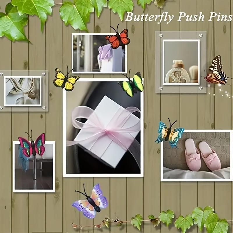 18pcs 3D Butterfly Pushpins Creative Decorative Cork Board Nails