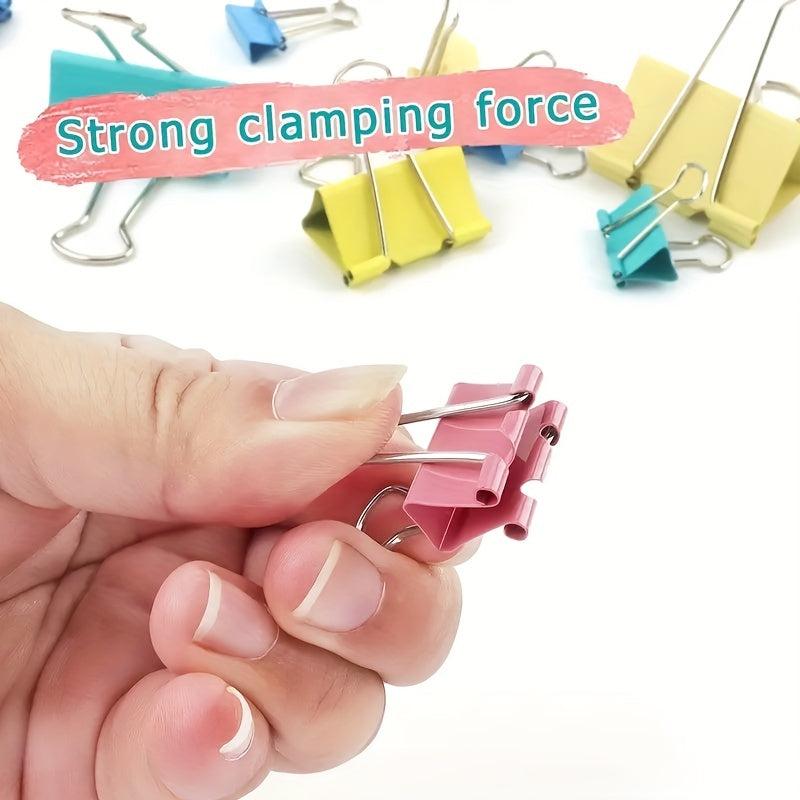 40pcs Colorful Binder Long Tail Clip Office Supplies Storage Clip