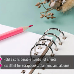 30 PCS Book Rings Nickel Plated Steel Loose Leaf Binder Rings 3.05 cm