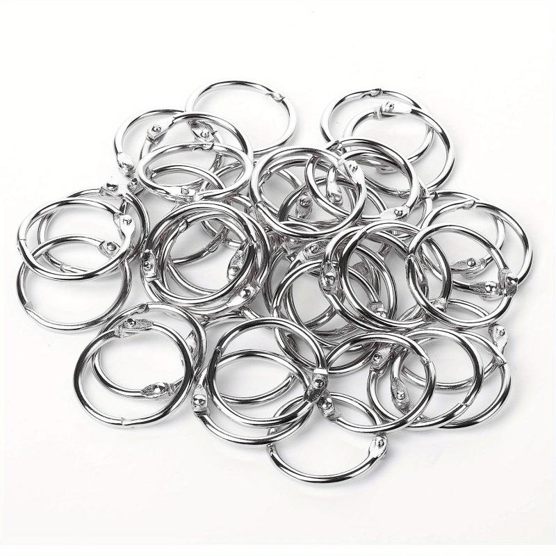 30 PCS Book Rings Nickel Plated Steel Loose Leaf Binder Rings 3.05 cm